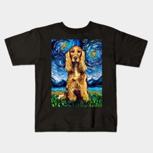 Golden Cocker Spaniel Night Kids T-Shirt